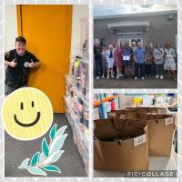 Images of our New4U storage space along with our bags of clothing