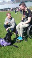 Prince Harry with a canine partner at the Invictus Games