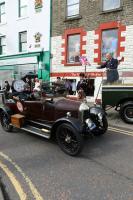 The Lord Lieutenant flagging the cars off from the Wellmeadow, Blairgowrie