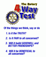 4 way test
Speaker :- Fellowship meeting