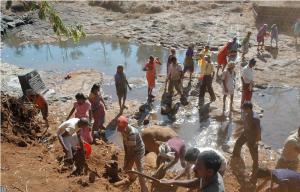 Building of the Dams at Dabhill,Devala and Kahardi, India