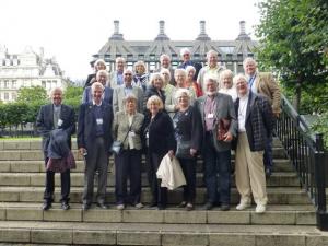 The party visiting the Palace of Westminster