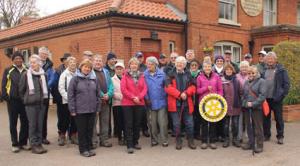 The party ready to set off on the walk