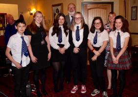 (Left to Right) Ashton Jeffery - Guitar, Alison Menzies, Hayley Nisbet - Tenor Drum, Keith Shedden, Rachel Anderson - Vocal, Rowan Hastie - Vocal, Liz Baxter, Molly McTeir - Vocal/Ukulele.