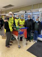 Coventry Jubilee Rotarians collecting for the Food Bank at Tesco, Canon Park.