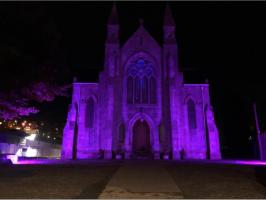 Anderson Church lit up