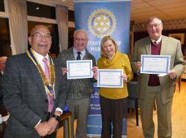 President Arif welcoming our new members:
Gary, Kathryn and Arthur.