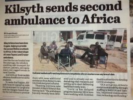 We contributed to a second ambulance in Zambia.