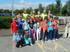 A coachload of  Chernobyl children with their Rotary Club 