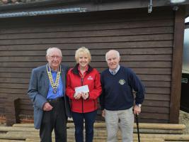 MKGU Rotary delivers cheque to Action4Youth