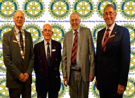 President Crawford Gordon, Alex Galloway, visitor Ian Ross, V.P. Martin Ross