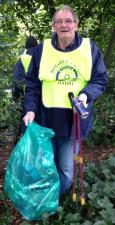 Alex Kondras at our recent litter pick in Oadby