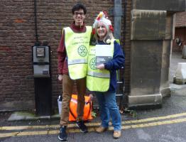 Alex helping with our Parking Project