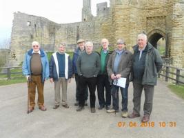 Some of the attendees who joined Barry Birch on his visit to Warkworth Castle