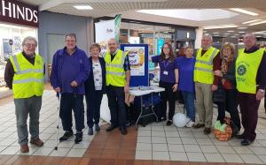 Peter Brown, Alan (Stroke Ambassador) Jenny Ward (BP reader) Bob Guard, Grace Feeney(BP reader) Sharon (Stroke volunteer) , Norman Howe , Judy Fewster (BP reader) and Don Ward