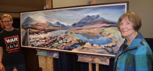 Mike Samson & Painting Auction winner-Margaret Hadley. 