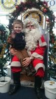 Ashley Skerten as Father Christmas collecting at Tesco - Stroud.