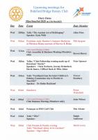 Welcome to the updated Diary Dates - May to July 2025