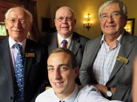 Speaker organiser Don Howard with President Dave Gordon, Vice President Mike Griffiths and speaker Ben pose for a selfie!