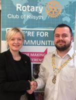 President David welcomes new member Tracey Chalmers.
