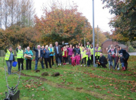 12,000 Crocus Corms are planted by the Ballynure Residents. The young, the very young and the young at heart all turned out to ensure Ballynure will turn 'Purple' !