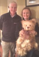 President Andy meets Holly the bear's new owners.