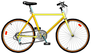 Computer image of a bicycle
