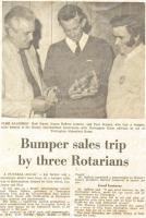 Rick Smale, Simon Dafforn and Paul Staines admire the Paperweights and Tankards they are selling in Birmingham