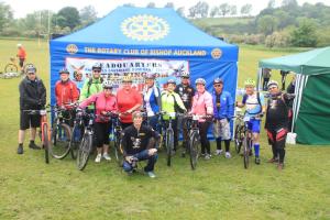 Cyclists before race commences