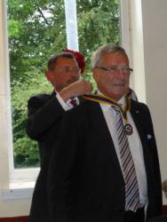 Handing over the chain of office
