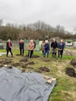 Brendon Care - Allotment takes shape and has a visitor ! 