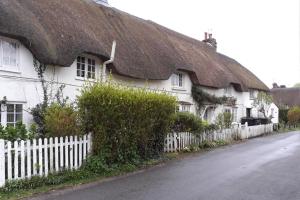 One of the many thatched cottages in the village of Briantspuddle