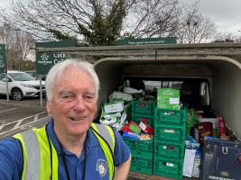 Clive Bath collecting from Morrisons.