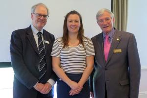 (L-R) Dr Bruce Eden, Naomi Atkin of Shrewsbury and Telford Hospitals (SATH) and John Thompson