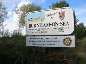 Burnham-on-Sea Town Signs on the Queens Drive
