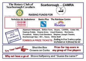 Fund raising at CAMRA Festival - tombola donors & benefiting charities