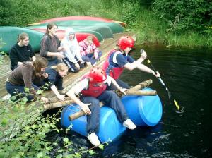 photographs of challenge activities at RYLA