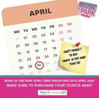 Music in the Park 2025 - Early Bird tickets on sale!