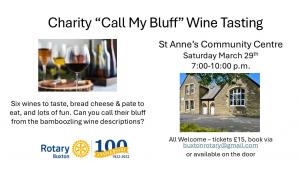 Charity Call My Bluff Wine Tasting 