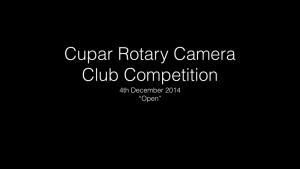 Camera Club 4th December 2014 - Open