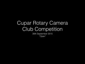 Camera Club 30th September 2015 - Open