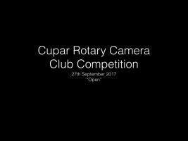 Camera Club 27th September 2017