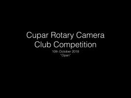 Camera Club Competition, 10th October 2018