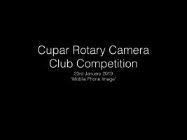 Camera Club Competition  - 23rd January 2019