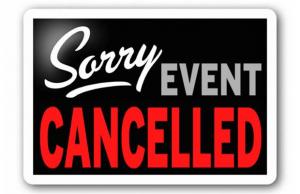 Event cancelled