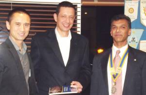 Cenk (centre) with Simon and Hemant