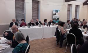 Evening meeting - CHARTER DINNER; Vote = Pres Ewen MacLeod; Cashier = Neil Benbow