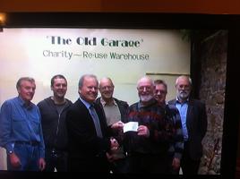 Member Patrick Smith presenting Gordon Ames a cheque for £500