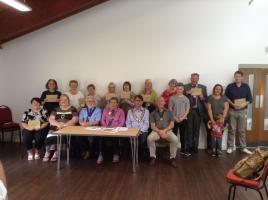 Cheque presentation to 9 of the 30 charities supported