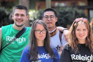 Chris Flyvbjerg (left) with Operation Raleigh co-volunteers in Dar es Salaam, Tanzania